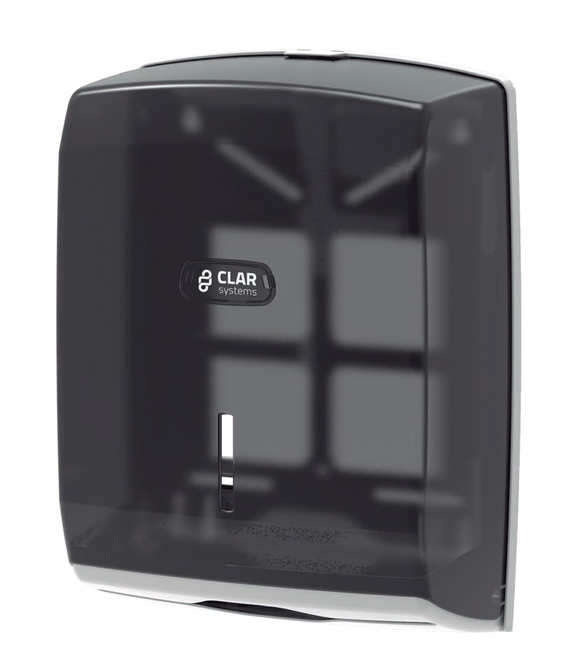 Dispensador de Toalla Inter-doblada Innova ABS antiestático. CLAR SYSTEMS. Color Humo. Capacidad para 600 toallas - Dispensador de Toalla Inter-doblada Innova ABS antiestático. CLAR SYSTEMS. Color Humo. Capacidad para 600 toallas -